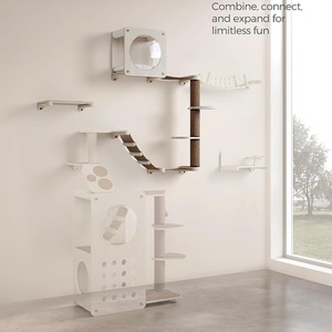 Feandrea Clickat Oasis Wall Furniture - 5-Piece Cat Climbing Set With Shelf