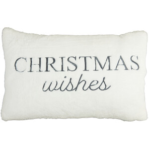 Christmas Wishes Faux Fur Cushion