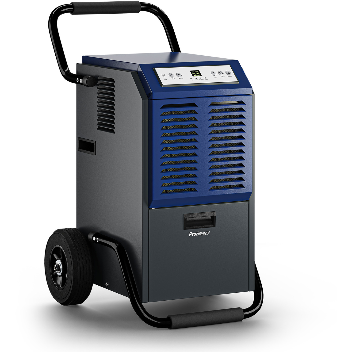 Pro Breeze 50L Industrial Dehumidifier - Black