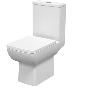 Grindon Contemporary Square Compact Rimless Toilet Pan and Cistern
