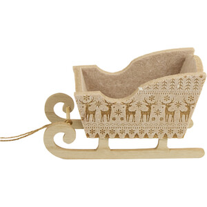 Felt Scandi Sleigh Decoration