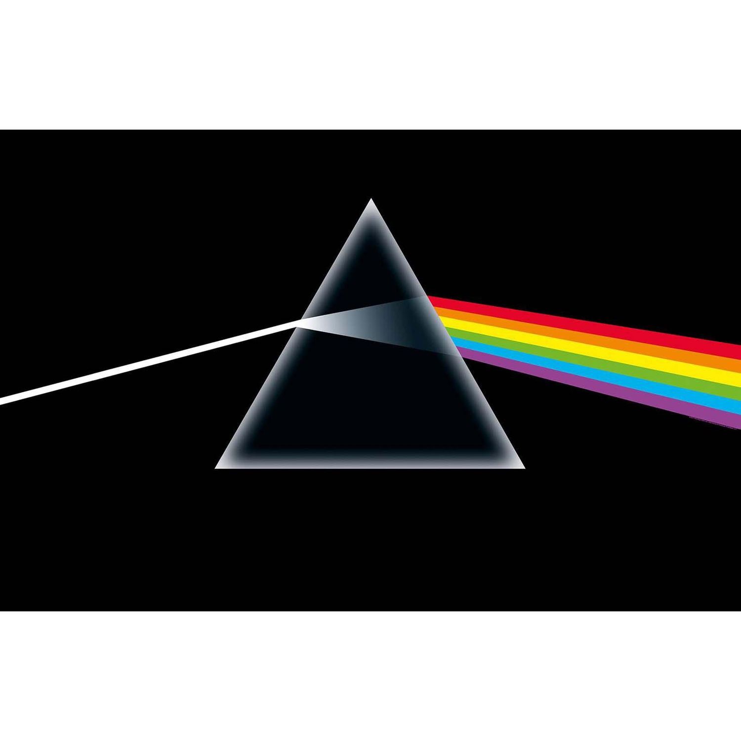 Pink Floyd Dark Side Of The Moon Textile Poster - Black/Rainbow