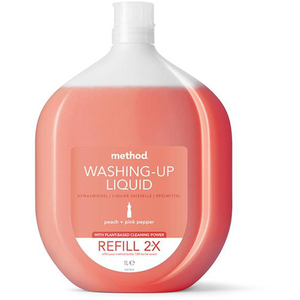 Method, Washing Up Liquid Refill, 1L, Peach & Pink Peppercorns