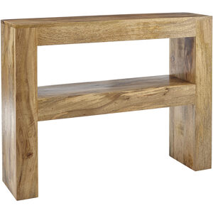 Solid Light Wood Console Hall Telephone Table Small Slim H76 x W100 x D26cm
