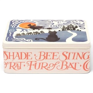 Witch and Cat Halloween Themed Rectangular Storage Tin