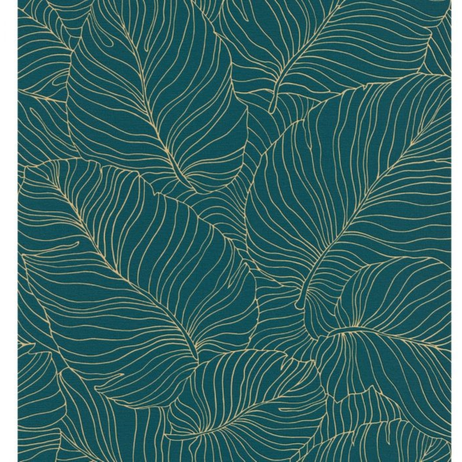 Grandeco Isa Banana Leaf Blown Textured Wallpaper - Teal - Image 3