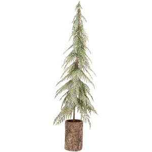 Scandi Tree on Log Decoration
