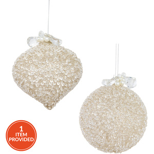 Champagne Jewel Topped Bauble