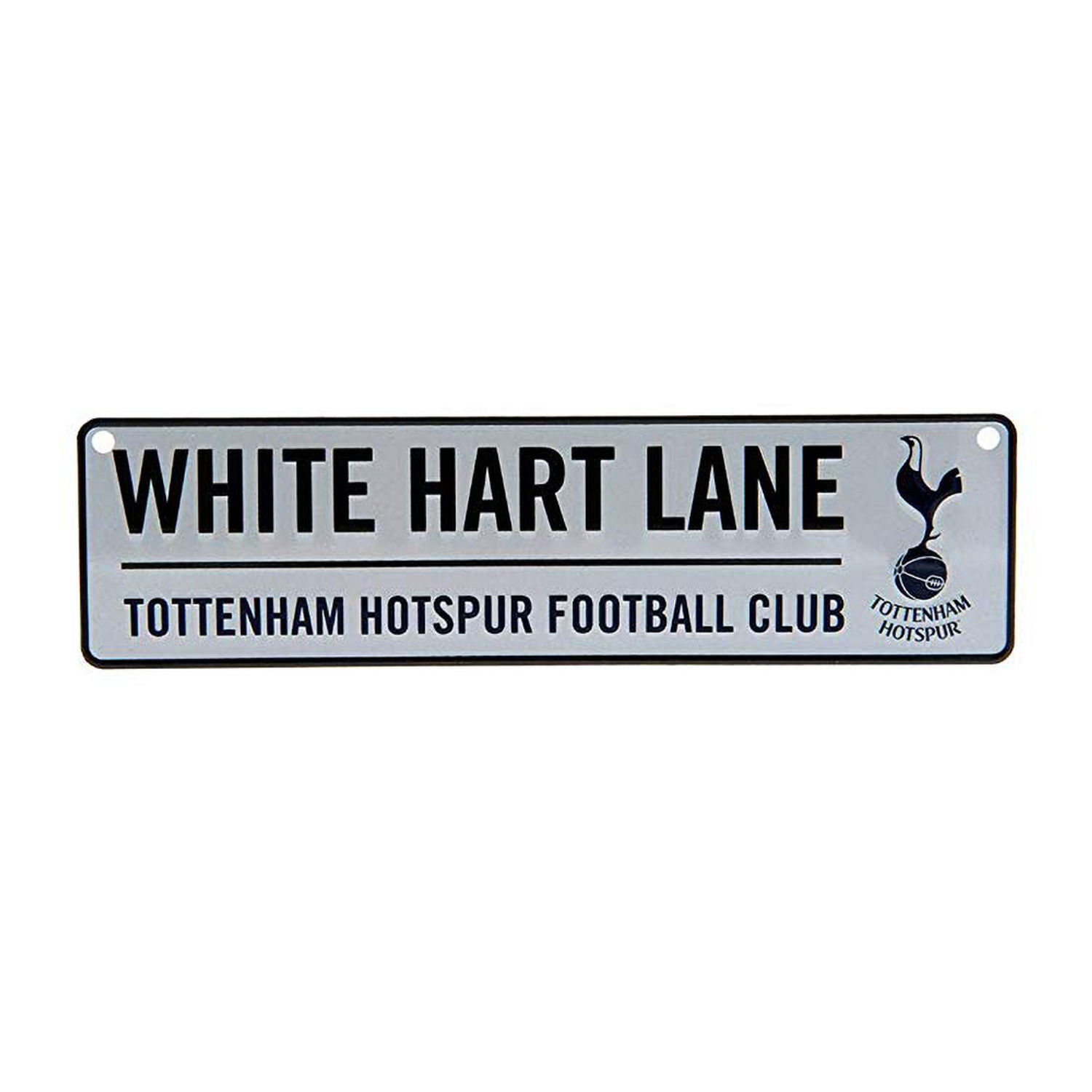 Tottenham Hotspur Fc Official Football 3D Embossed Metal Hanging Street Sign - White/Navy/Black
