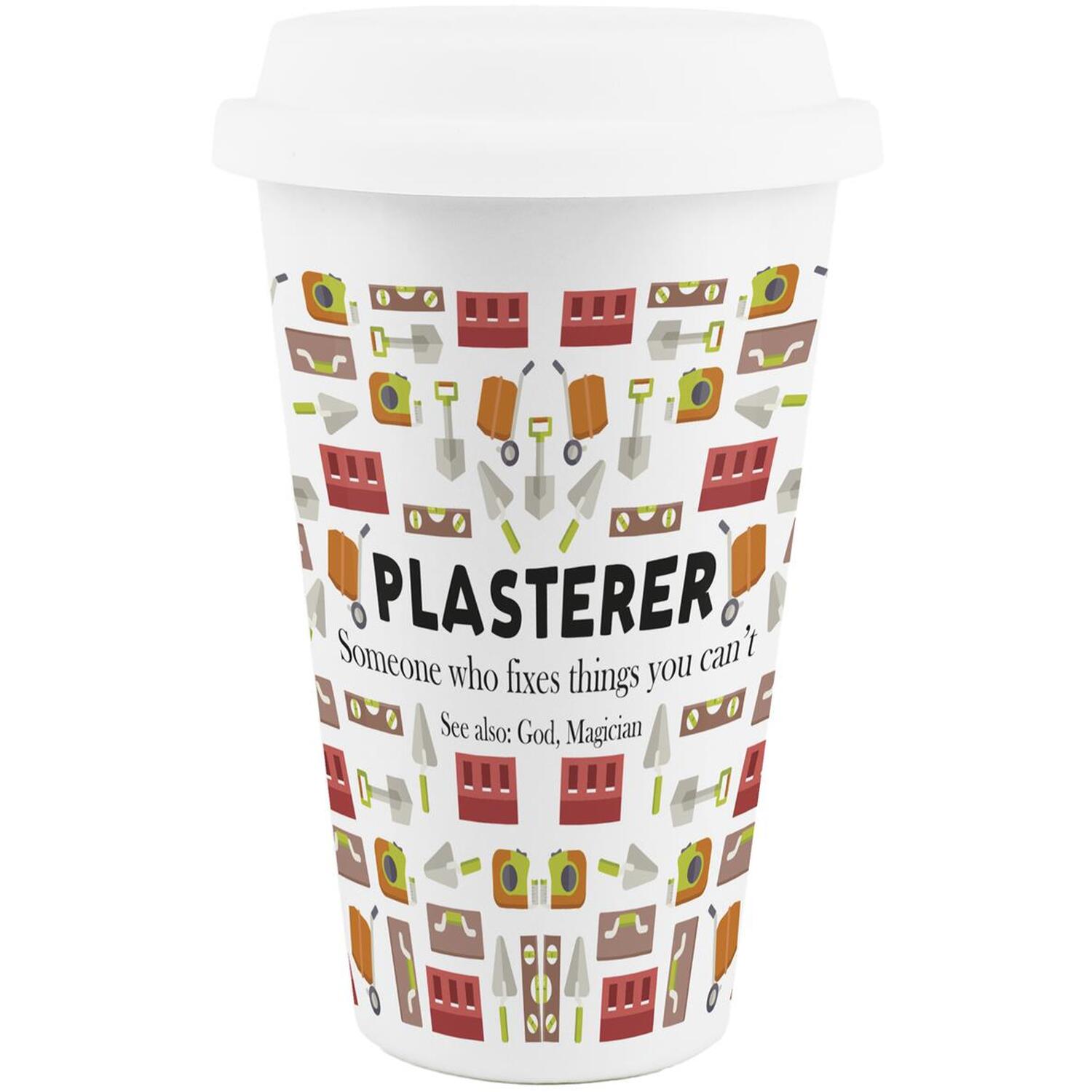 Image of Novelty Plasterer Ceramic Travel Mug -&hellip;