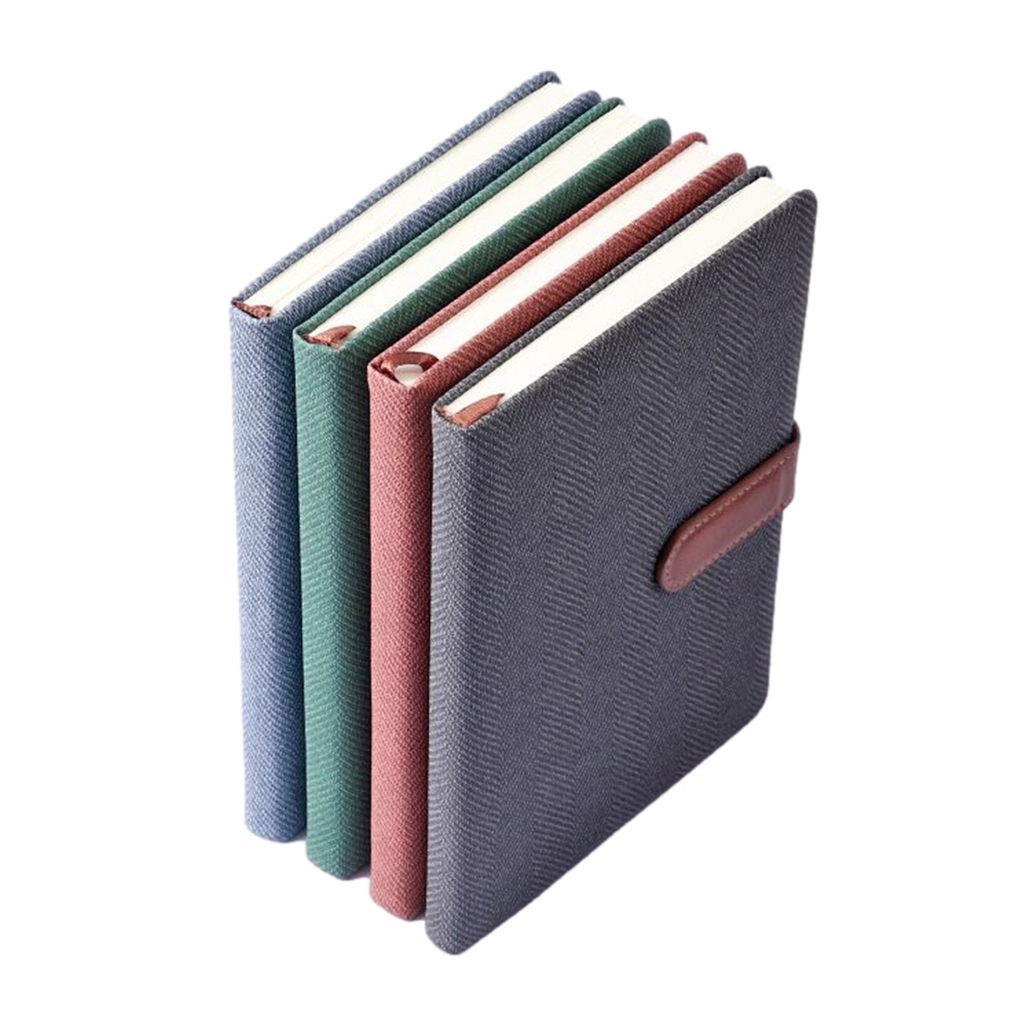 Foska Single A5 96 Sheets Ruled Pu Leather Hardcover Notebook - Multi