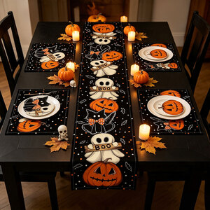 Halloween Printed Tablecloth Set