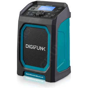 DigiFunk Blue USB Rechargeable, DAB+, DAB, FM, Bluetooth Work Site Radio