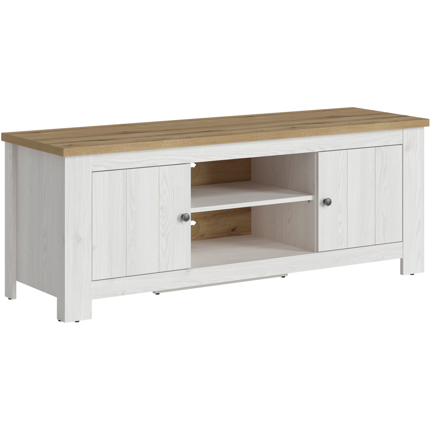 Furniture To Go White Celesto 2 Door Tv Unit In And Oak (154Cm) - 1 - Image 5