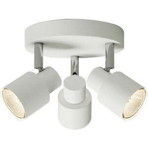 Irwin White 3 Light Ip44 Bathroom Round Spotlight Plate