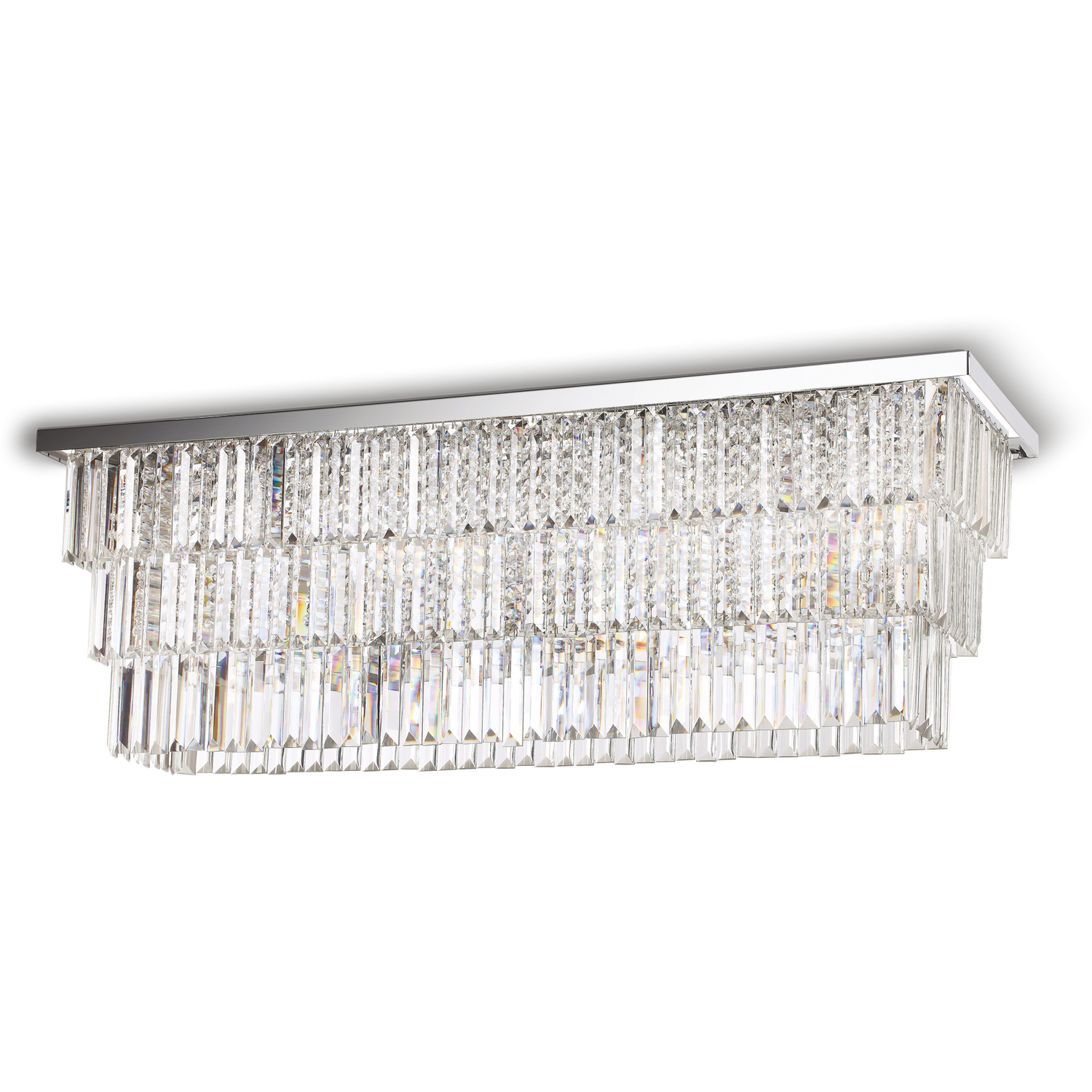 Ideal Lux Lighting Martinez Ceiling Light Chrome - Chrome