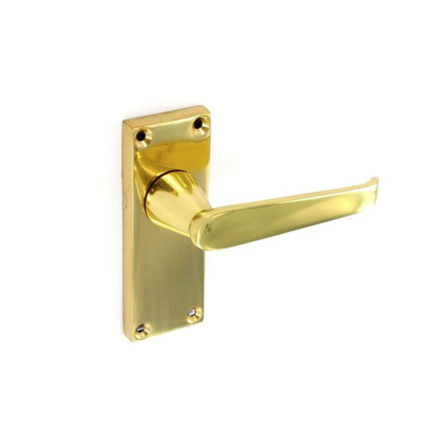 Securit Victorian Latch Furn Door Handles (Pair) - Brass