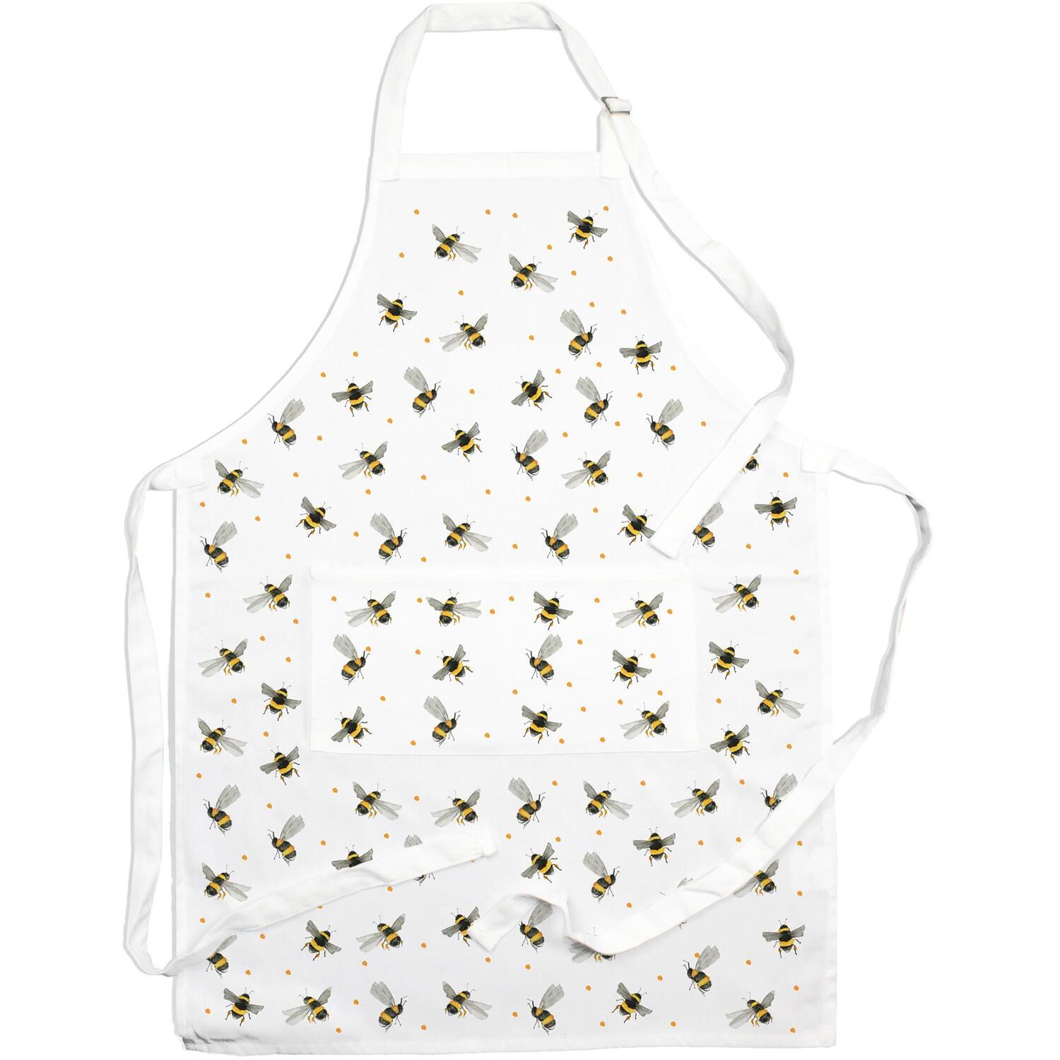 B&Q - Scattered Bees Kitchen ApronBumblebee Nature Cooking & Baking Gift - Image 2