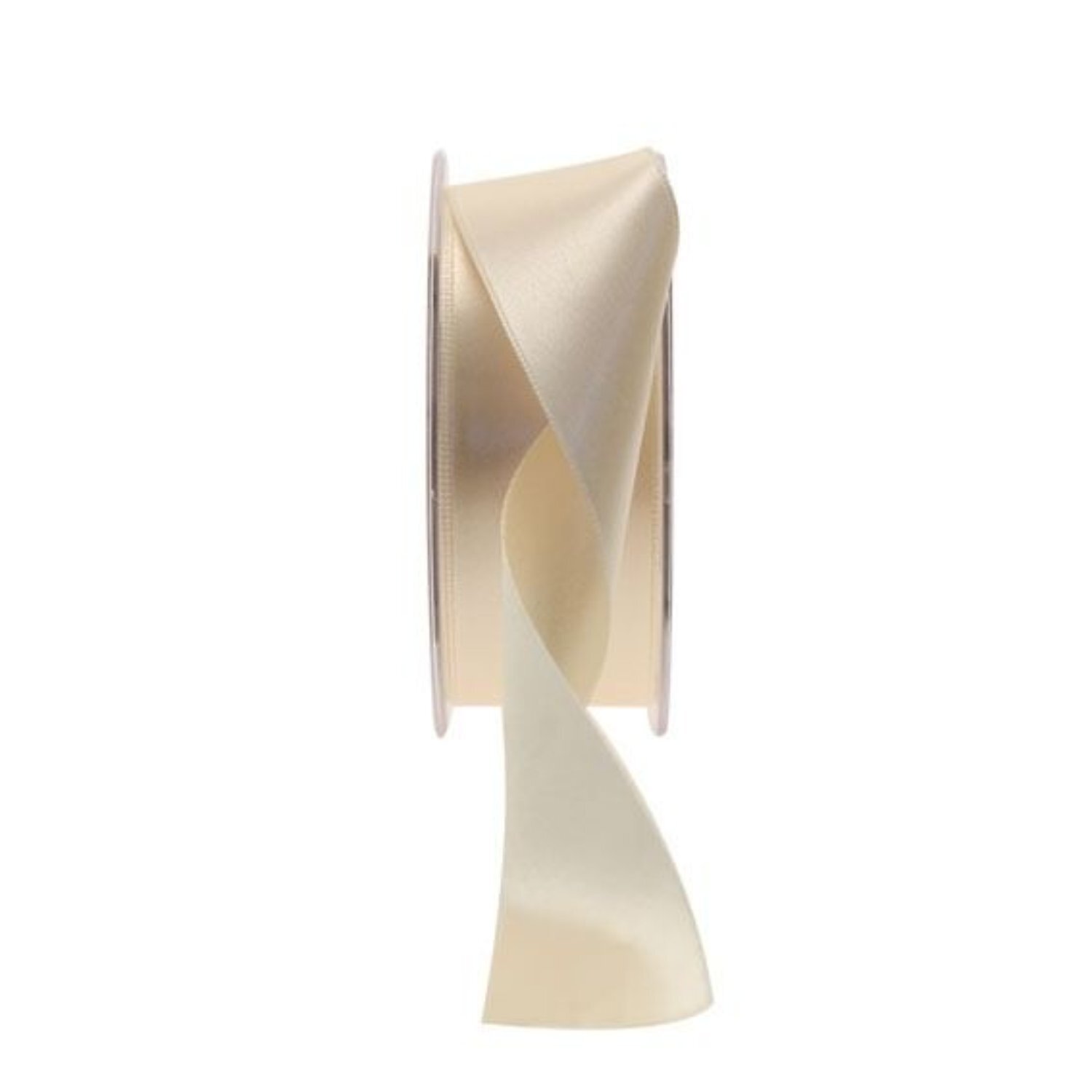  - 35mm Oyster Satin Ribbon 2 PackPeach - Image 3