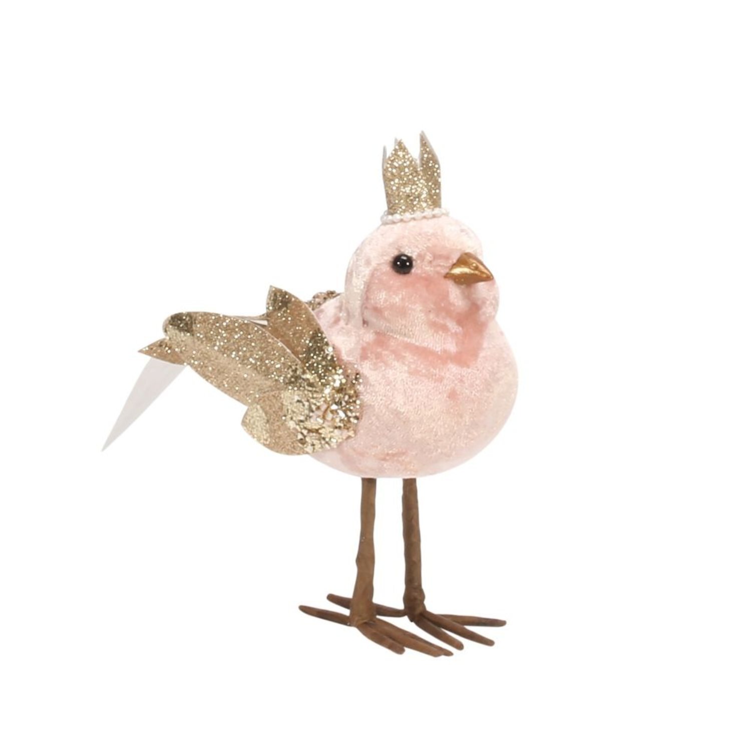  - Velvet Bird 26CmPink Christmas Ornament - Image 3