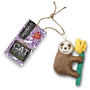 Green & Wilds Eco Friendly Natural Cat Toy with Catnip - Sally Sloth