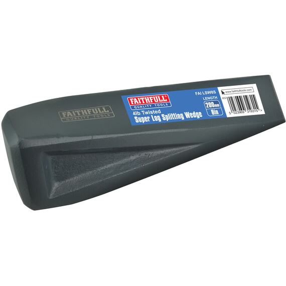 Faithfull super log splitting wedge 200mm (8in) - forged twisted design