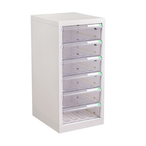 6 Drawer Filing Cabinet with Clear Drawers
