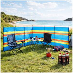 Dragodirect Camping Windbreak 4.5m Outdoor Privacy Shelter with Poles