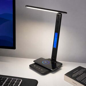 RED5 Wireless Charging LED Touch Lamp with Clock and Foldable Design