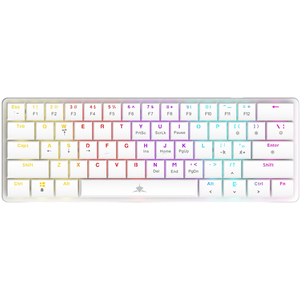 White Shark Nagamaki Gaming Keyboard White 61-Key US Blue Switch GK-006221