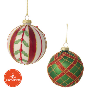 Festive Striped Bauble