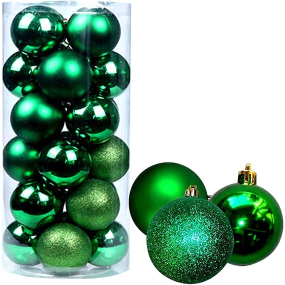 Shatchi Green PVC Christmas Baubles 3cm - 30cm / 45kgs / 12