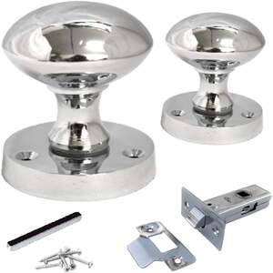 Betley Butterfly Round Victorian Chrome Door Knob Pack