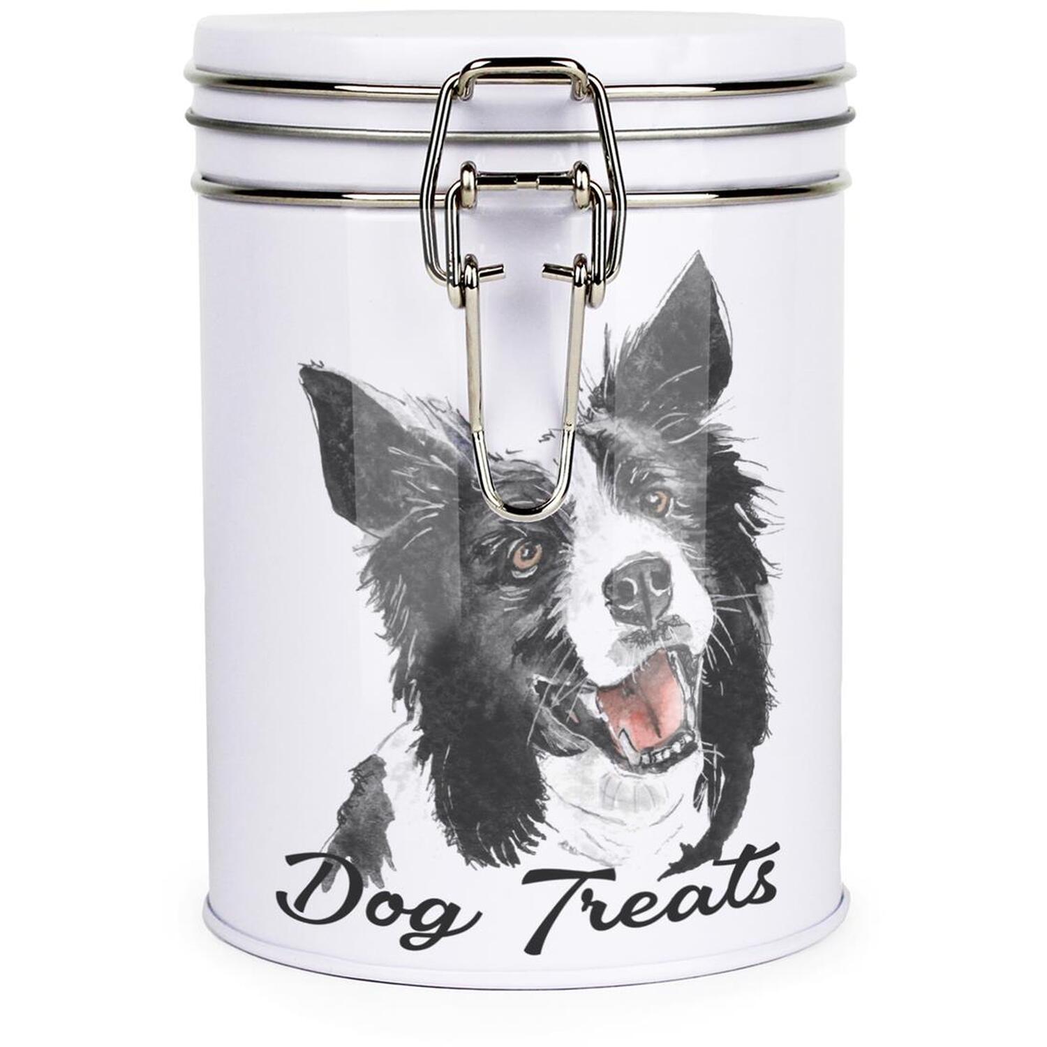 Collie Dog Treats Canister - Novelty Dog Themed Storage Gift Tin - Image 2