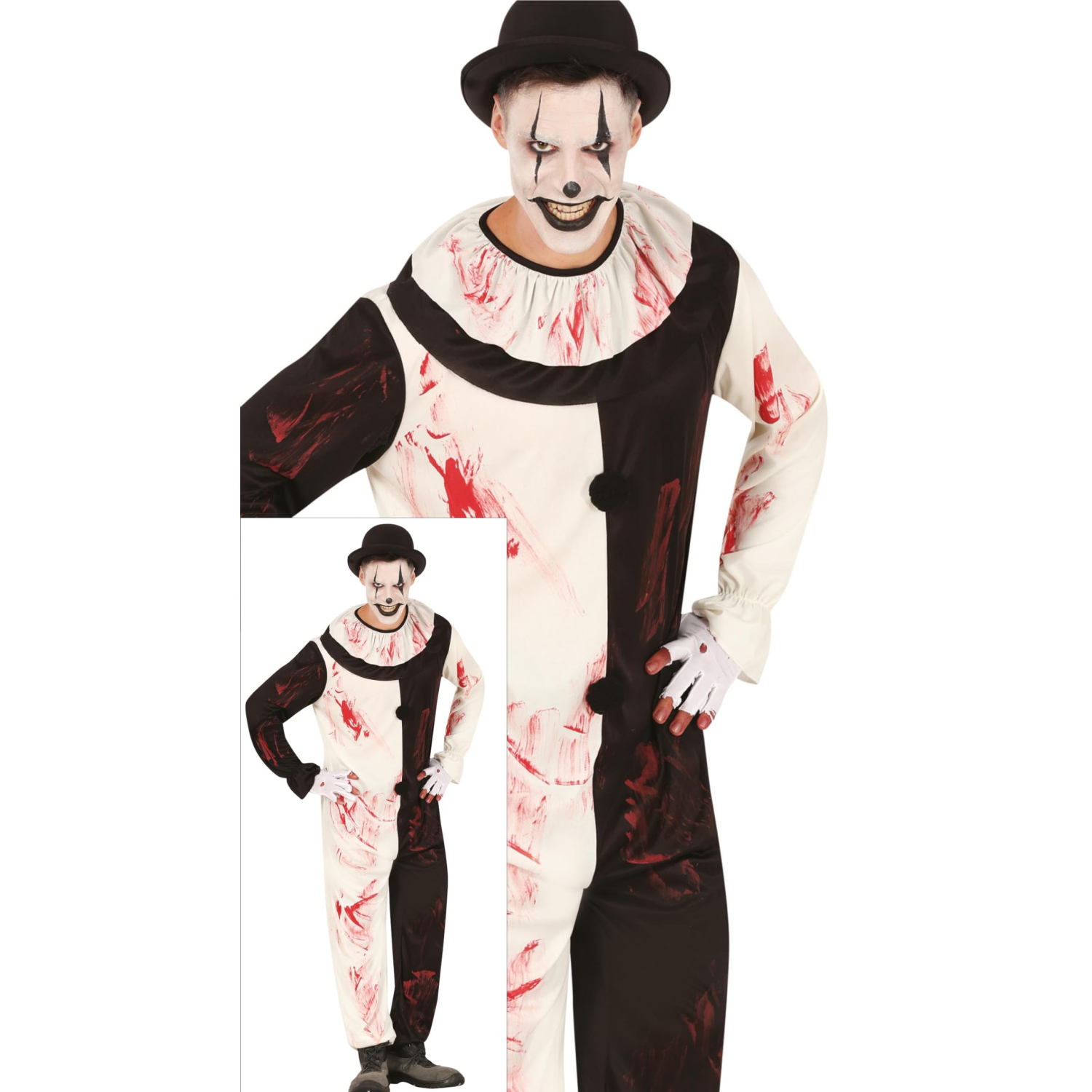 Fiestas Guirca Adult Clown Halloween Costume Medium - Image 2