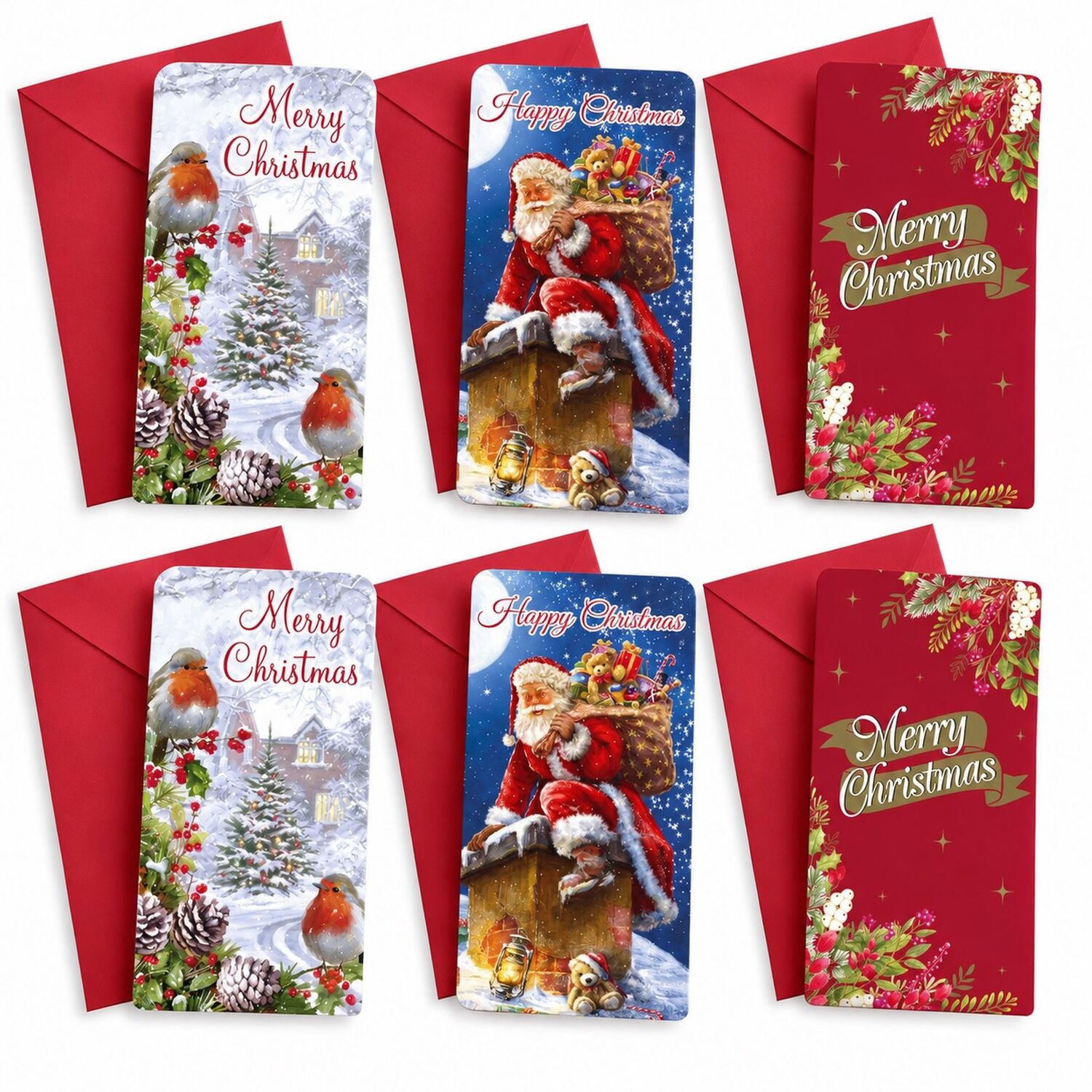 B&Q -  6 Traditional Christmas Money Wallets With Envelopes - Image 3