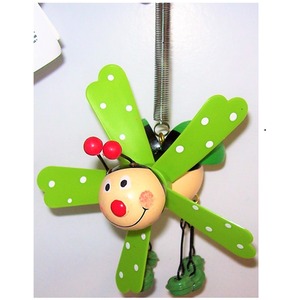 Green Ladybird windmill garden decoration