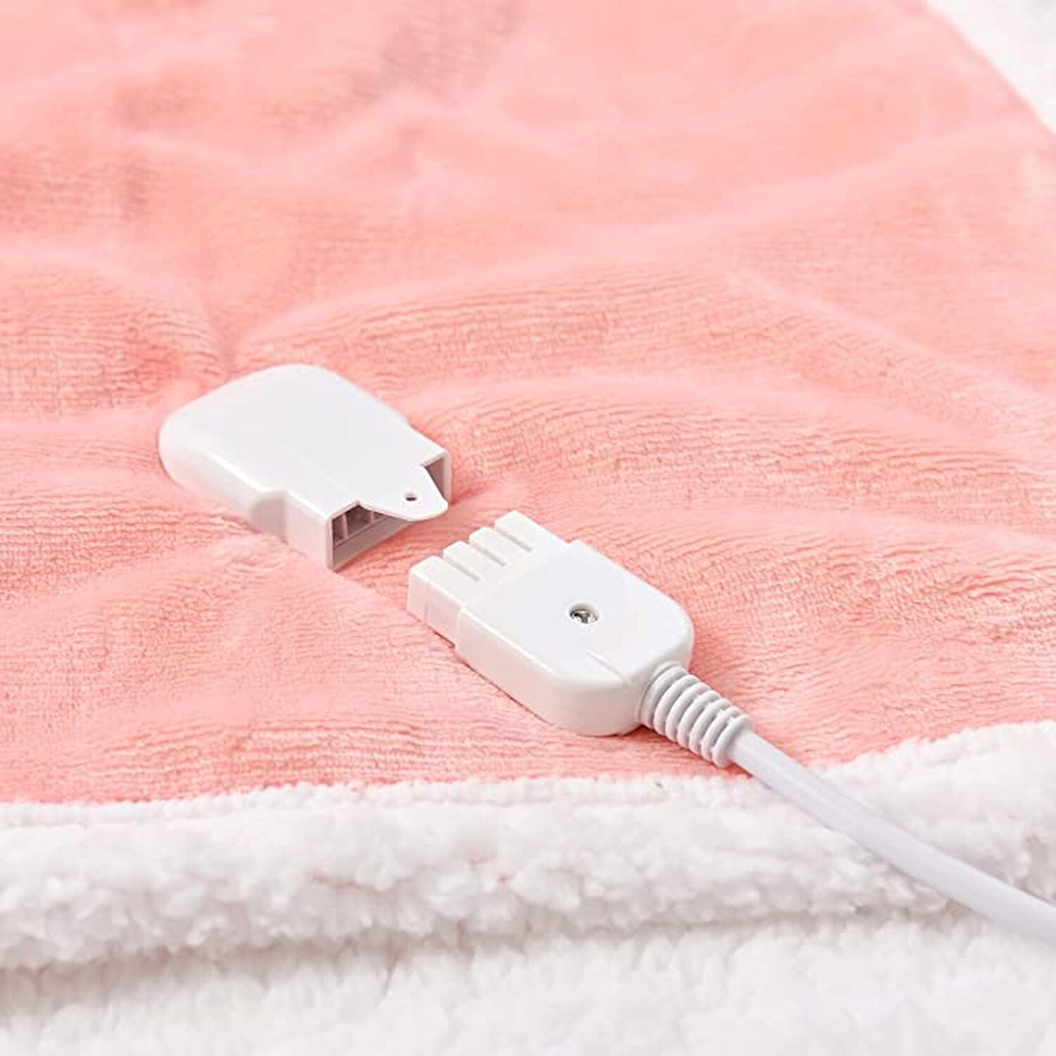 Heated Electric Throw Soft Luxury Fleece Blanket 160 X 130cm - Light Pink