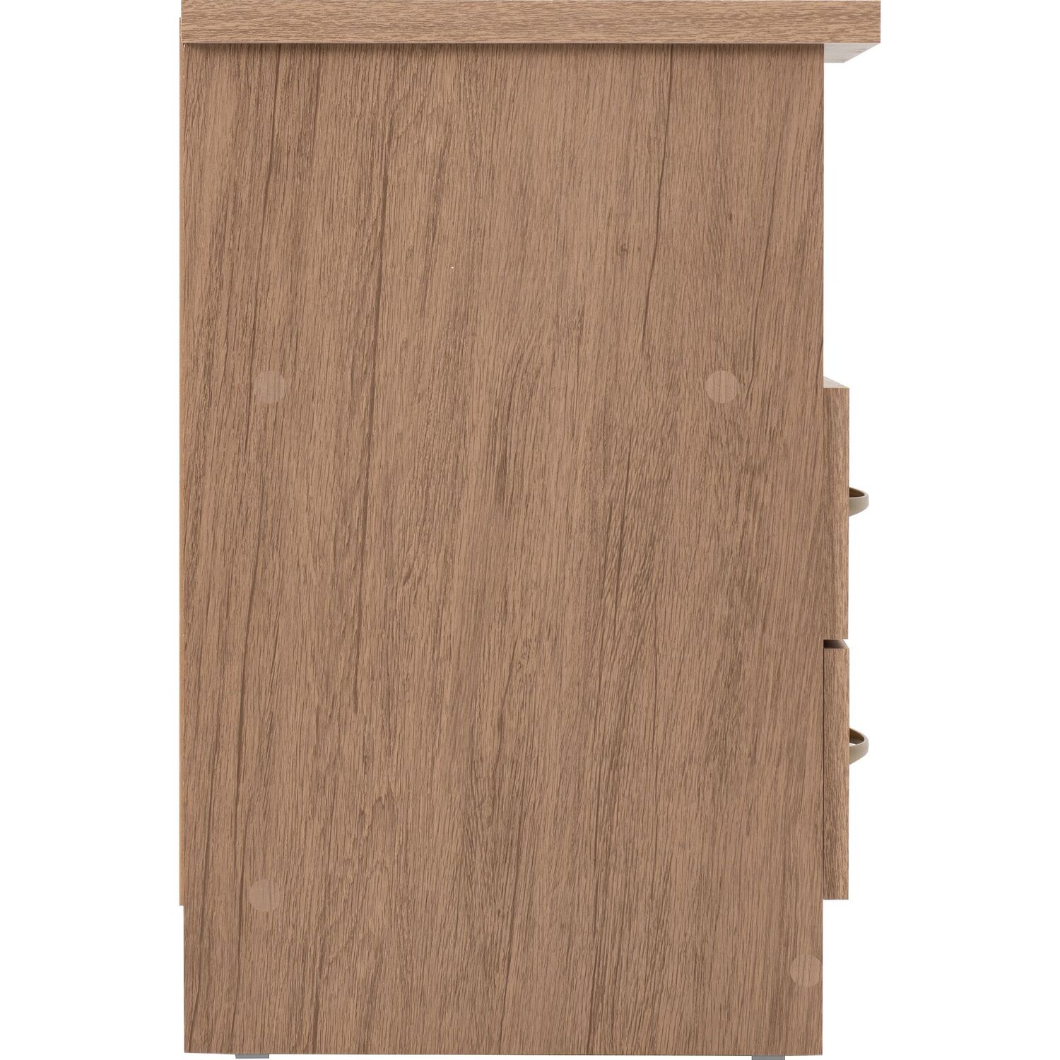 Nevada 2 Drawer Bedside - Rustic Oak