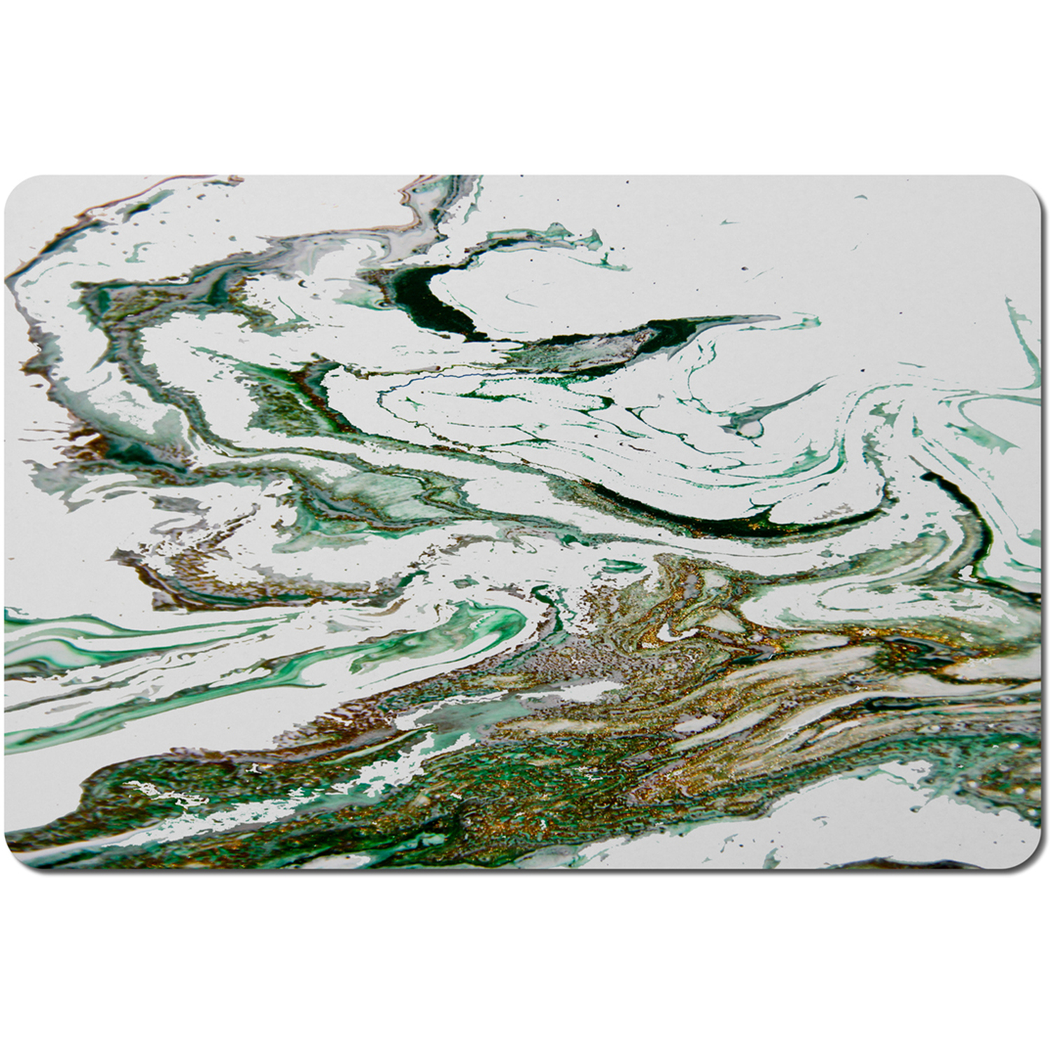 Green  Gold Marble Placemat - Green