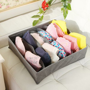 3PCS Foldable Bamboo Charcoal Storage Box Wardrobe Closet Divide Organizer