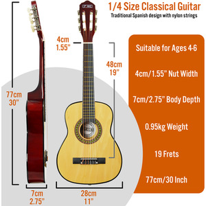 Natural 3rd Avenue 14 Size Classical Guitar Pack shot 2466120