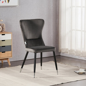 Single New York LUX Velvet Dining Chair Upholstered for Kitchen Dining Room