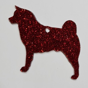Glitter Akita Christmas Decoration