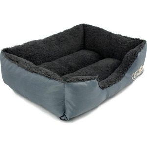 Faux Fur Dog Bed in Grey
