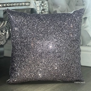 Gunmetal Sparkly Full Glitter Cushion
