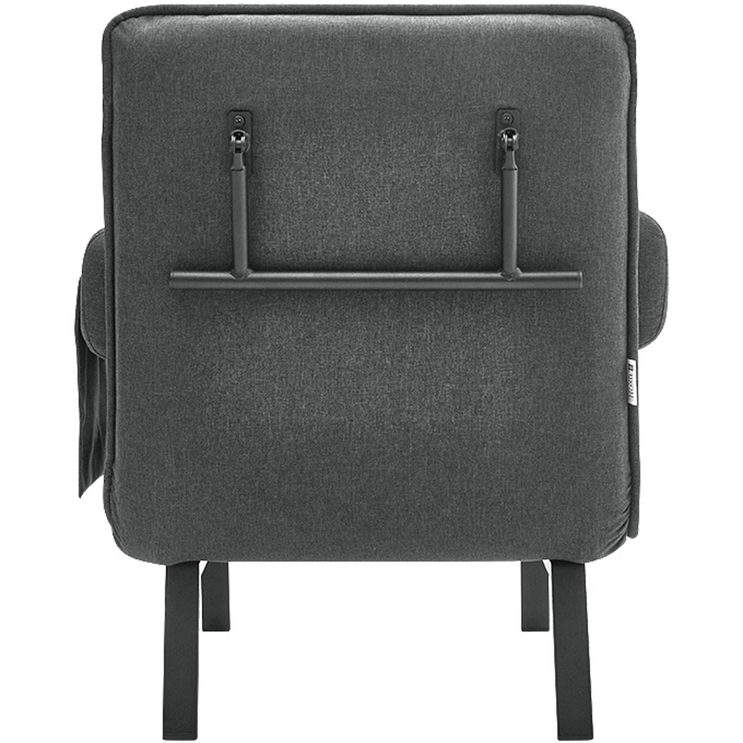 Fabric Folding Single Sofa Bed With Pillow Pocket - Grey