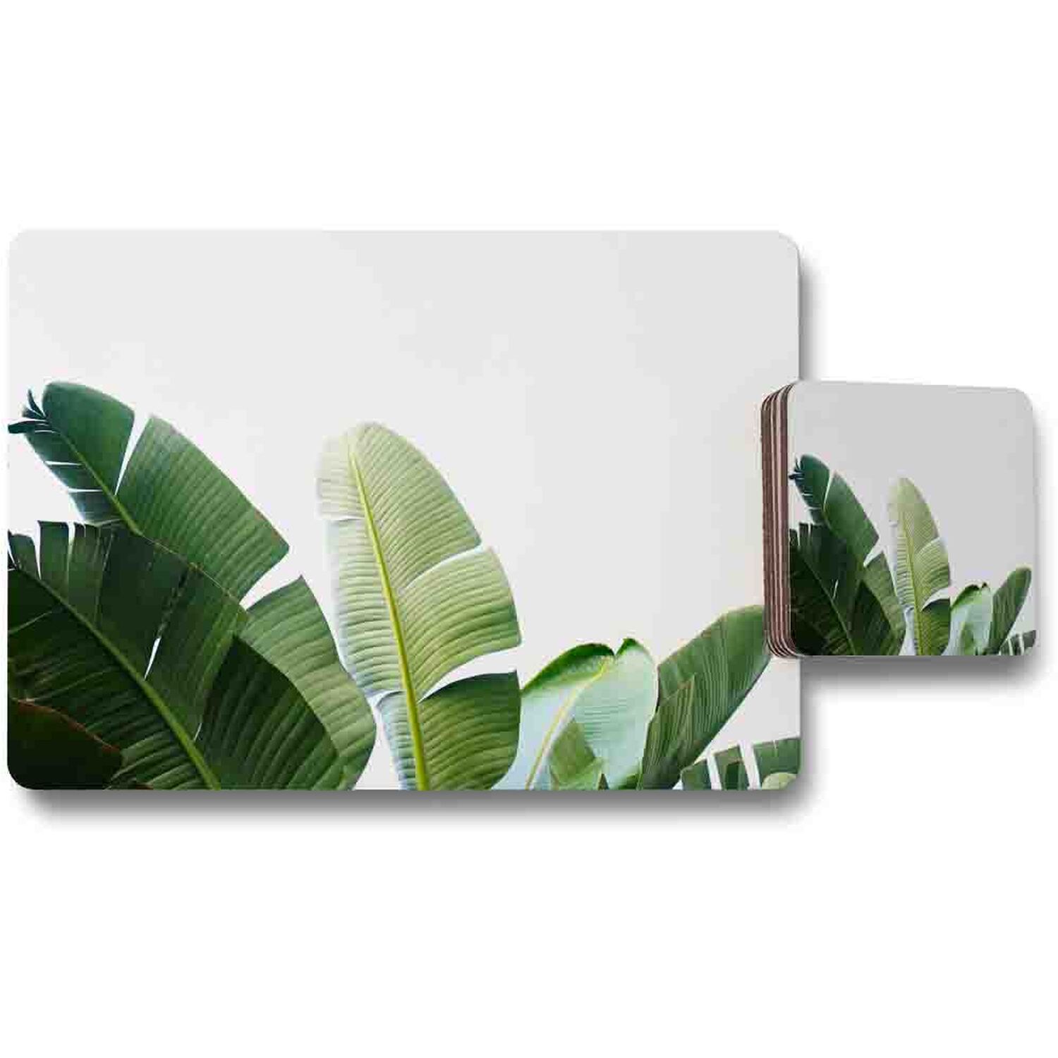 Image of Banana Leaves Placemat Coaster Set -&hellip;