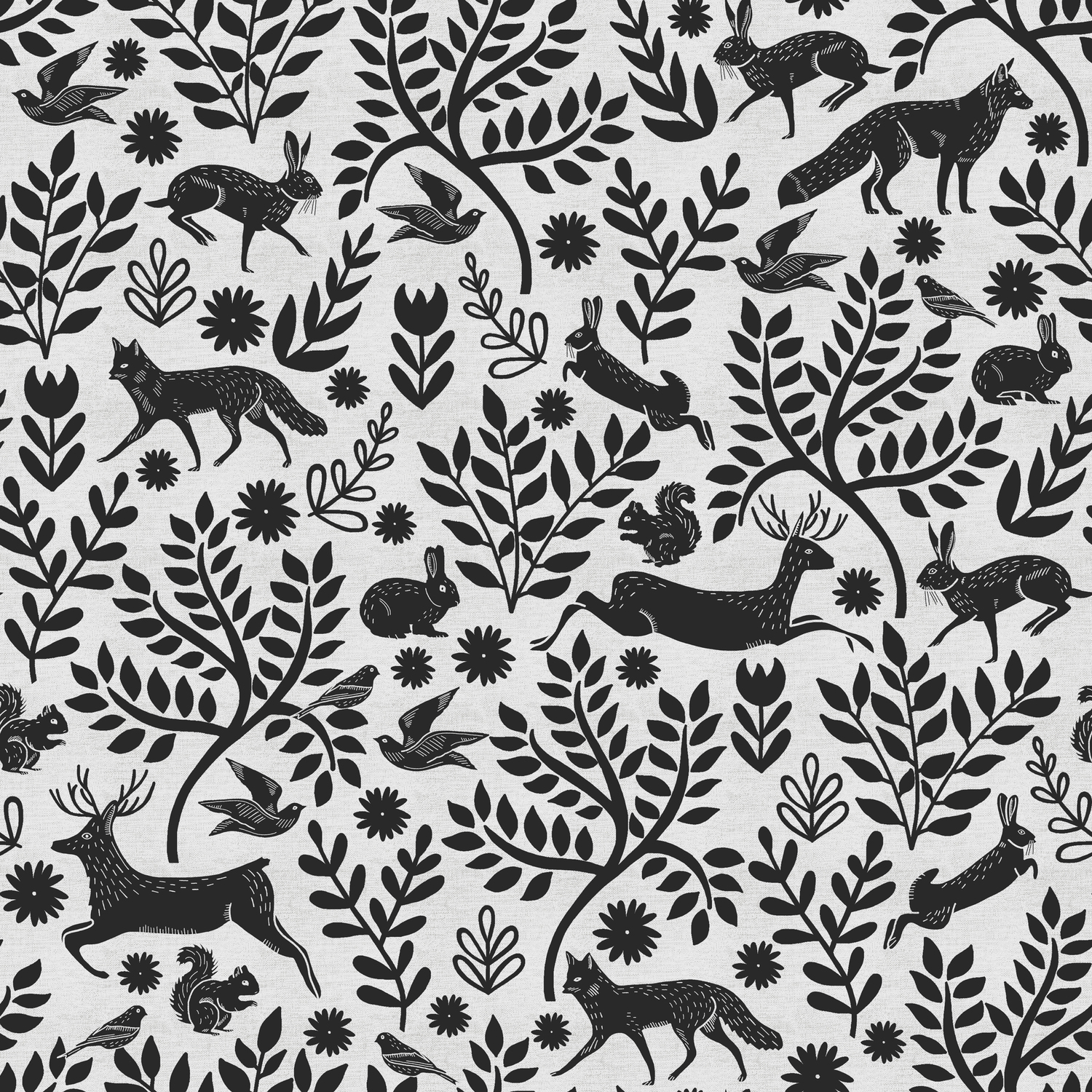 Skandinavian Woodland Duvet Cover Set - Coal Superking