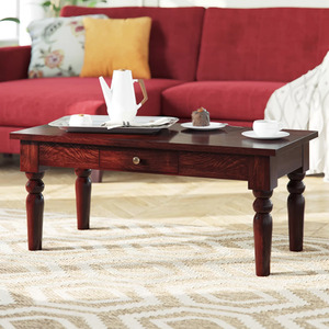 Maharani Dark Wood Coffee Table with Drawer